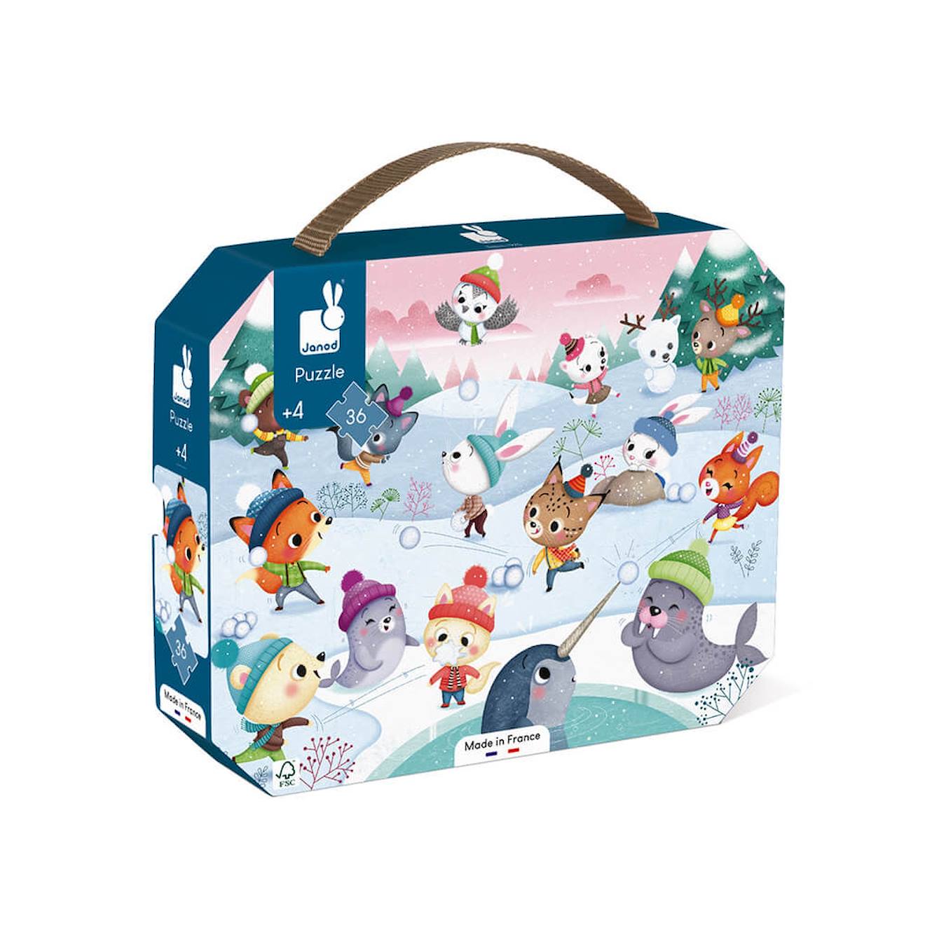 Puzzle Bataille De Boule De Neige 36 Pcs Bleu
