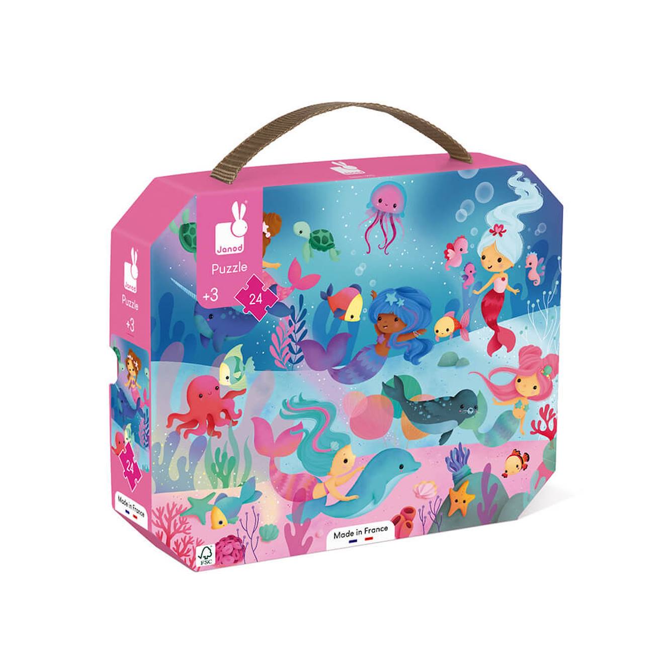 Puzzle Sirènes 24 Pcs Rose