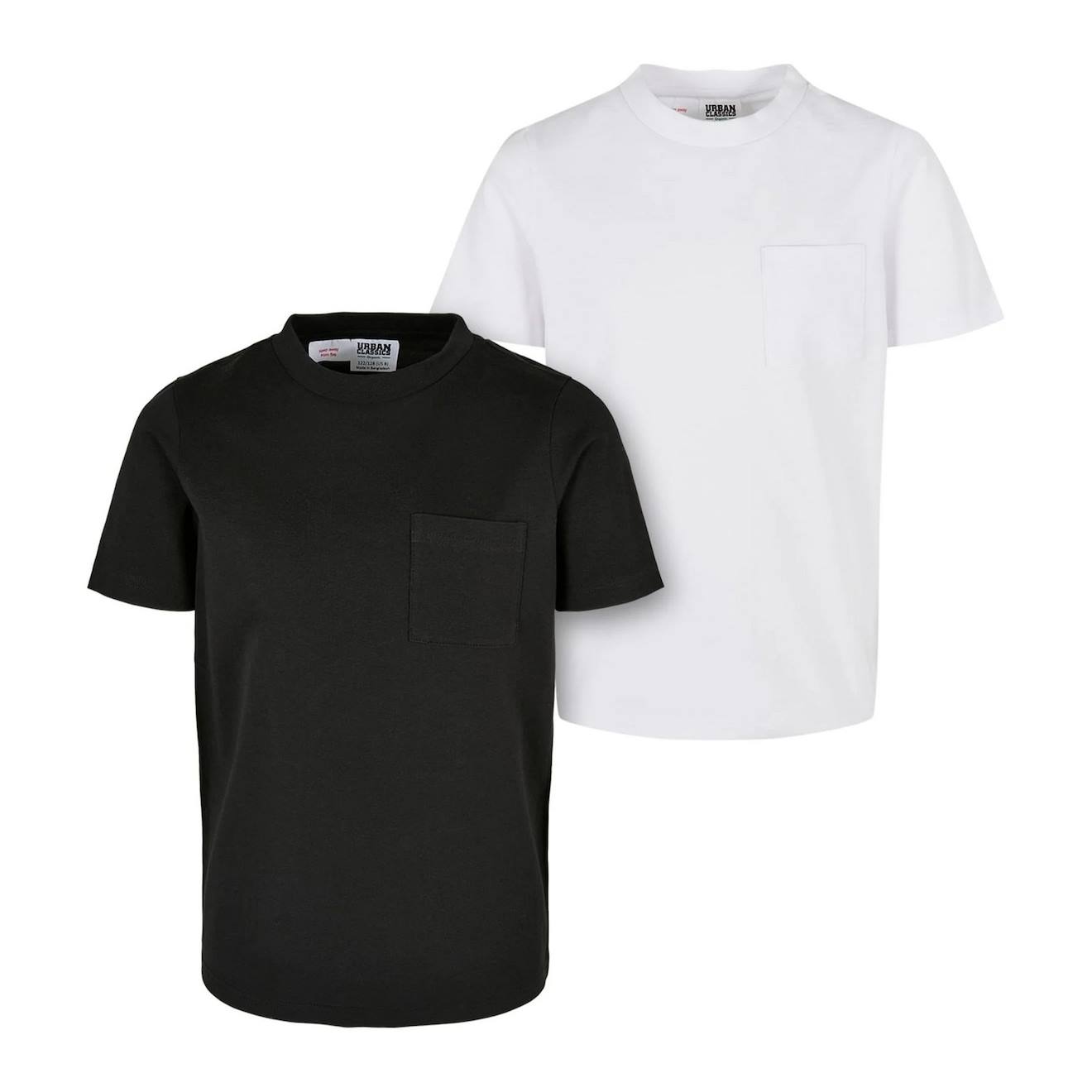T-shirts Synthétique Basic Noir / Blanc
