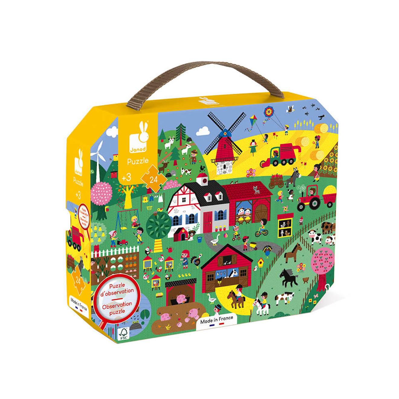 Puzzle D'observation La Ferme 24 Pcs Jaune