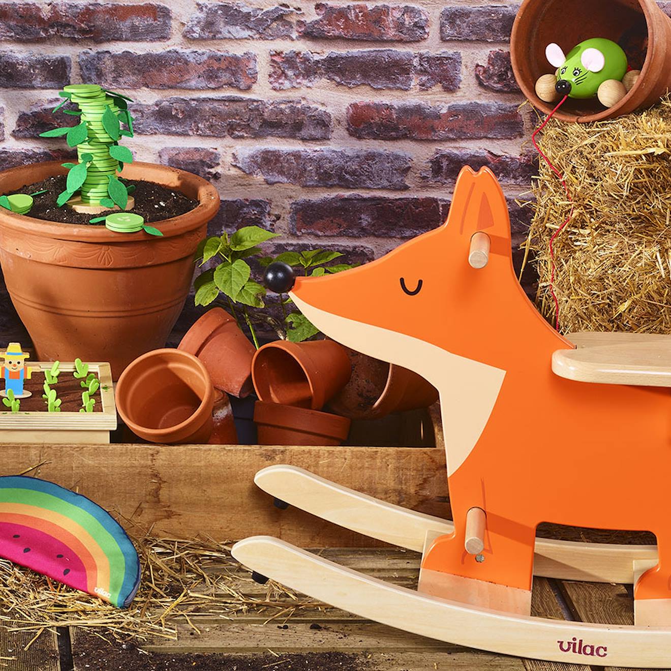 Bascule Renard Andy Westface Orange (Vilac) - Image 1