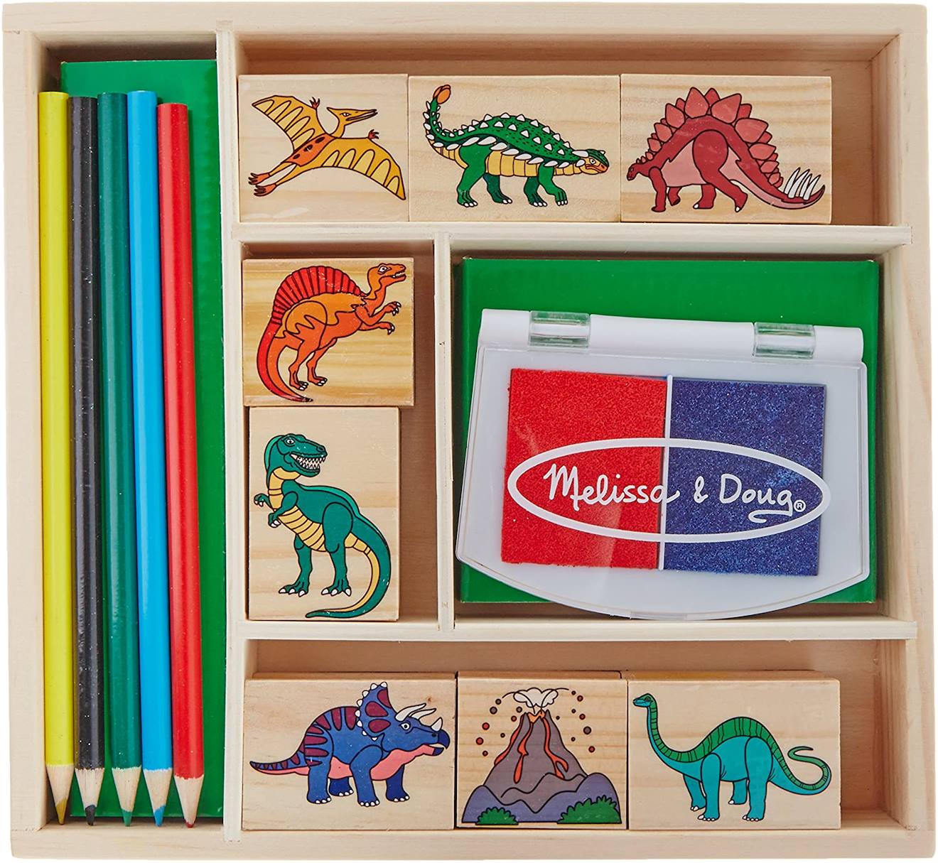 Melissa & Doug - Tampons Encreurs Dinosaures Marron