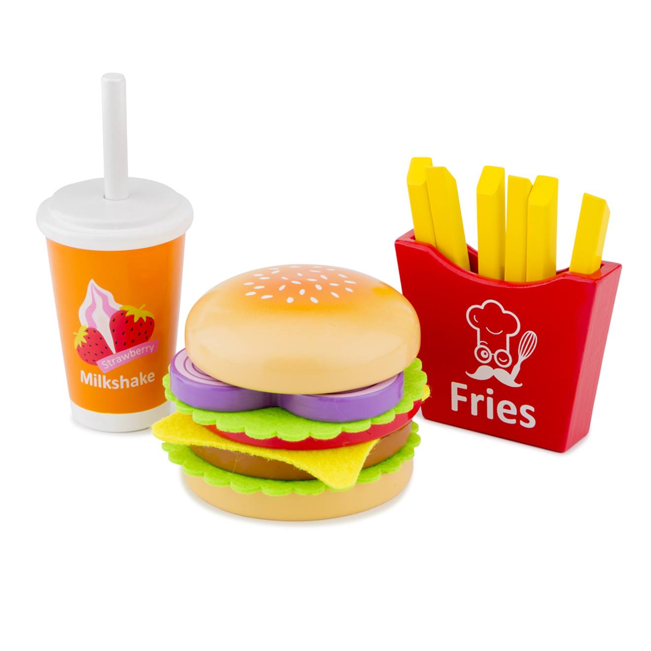 Set Fast Food En Bois Rouge