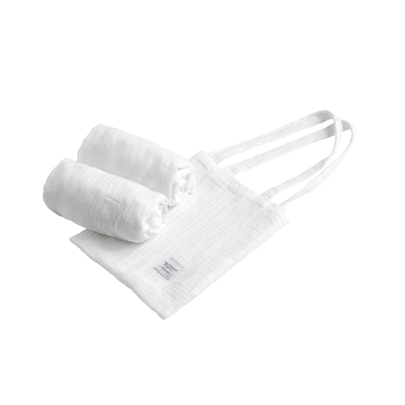 Lot De 2 Draps Housse Ovales En Coton - Galopin Blanc