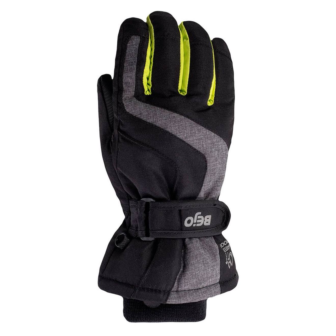 Gants De Ski Synthétique Brise Noir / Vert Clair