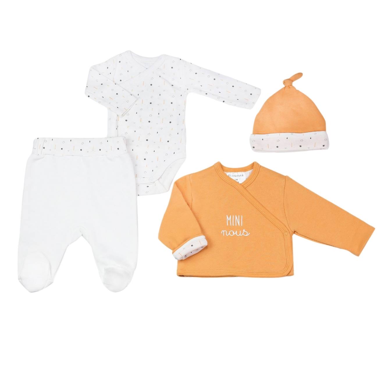 Trousseau Naissance Bébé 4 Pièces Moutarde