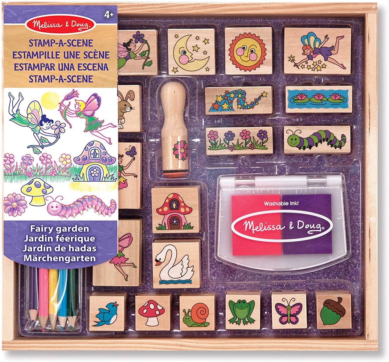Melissa & Doug - Tampons Jardin Féerique Rose