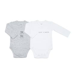 Lot de 2 bodies bébé manches longues  - vertbaudet enfant