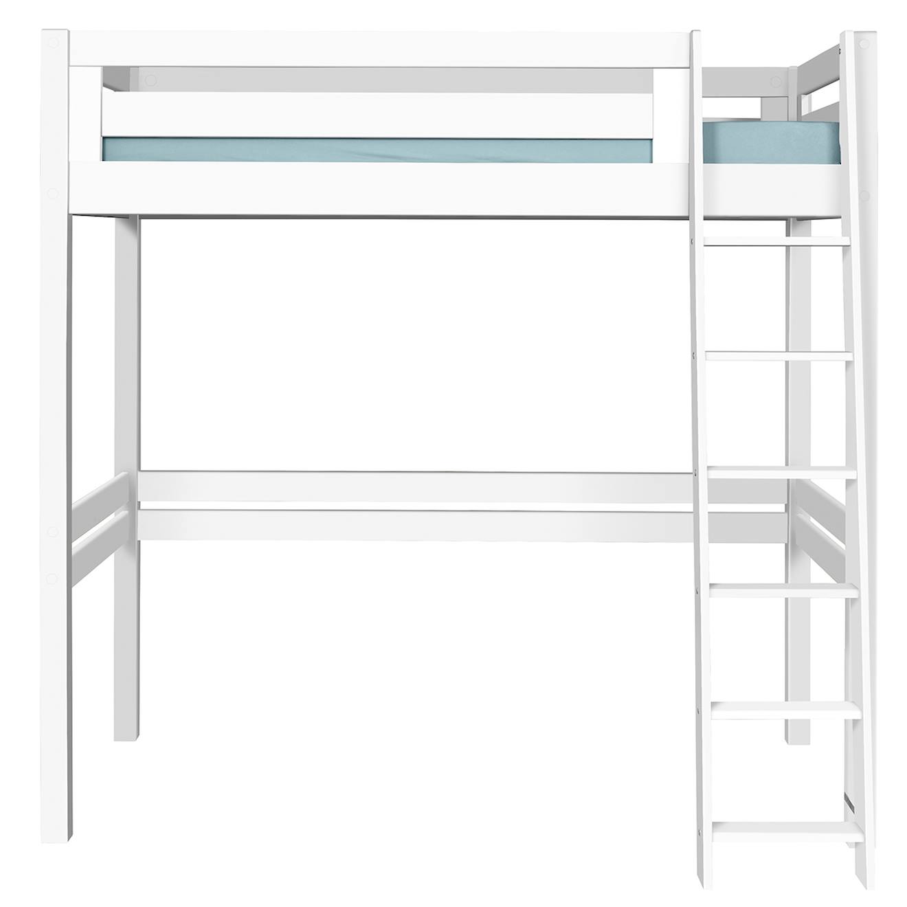 Lit Mezzanine 1 Place En Bois – Fabrication Française – Avec Matelas Inclus