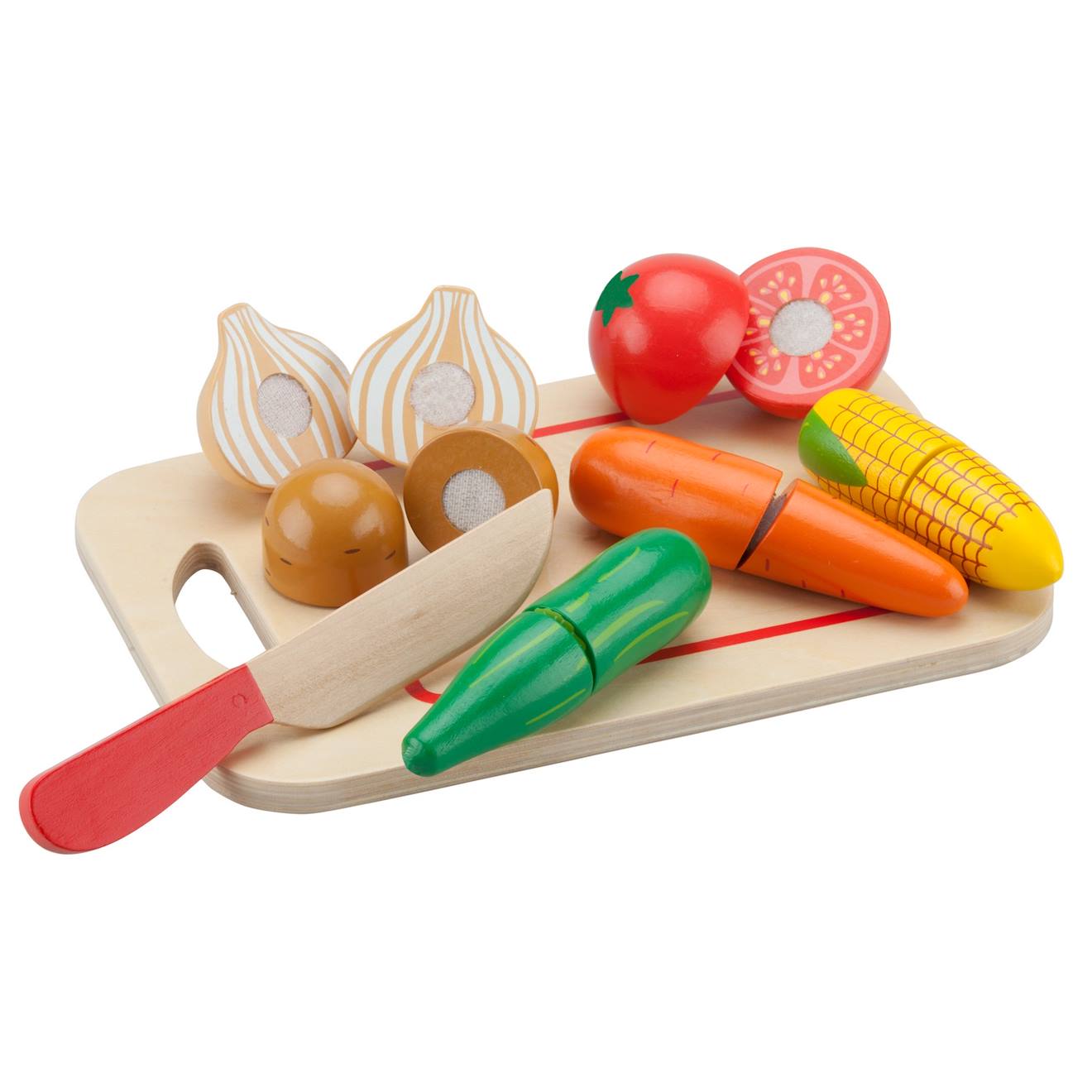 Légumes En Bois À Découper Beige (New Classic Toys) - Image 1
