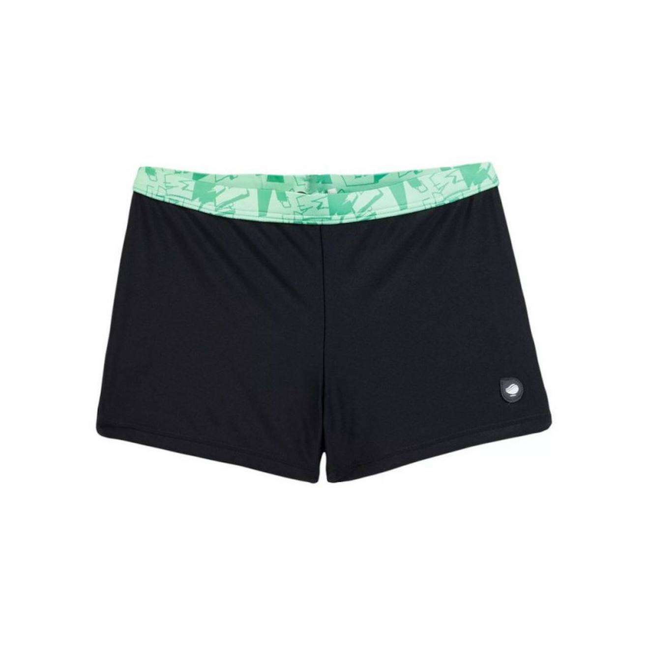 Short De Bain Synthétique Biri Noir / Menthe