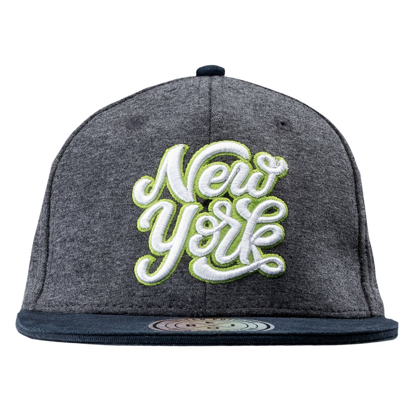 Casquette Coton Justin Gris Chiné / Saphir Foncé