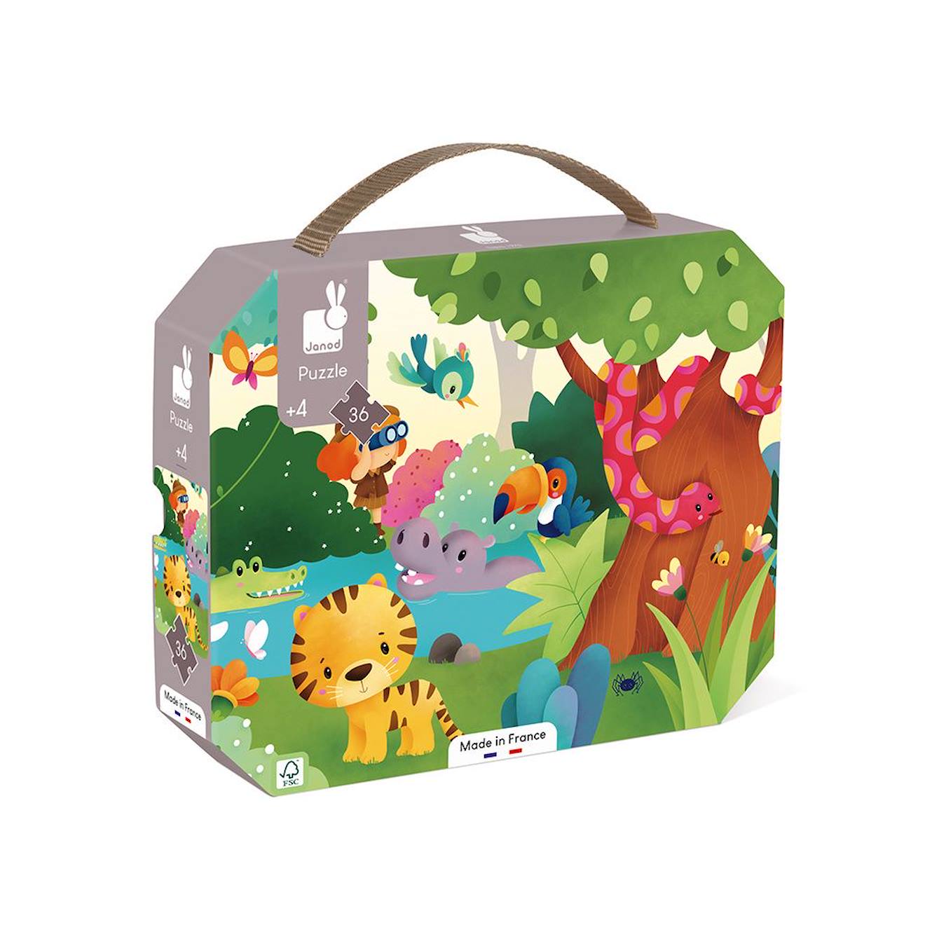 Puzzle Animaux Sauvages 36 Pcs Gris