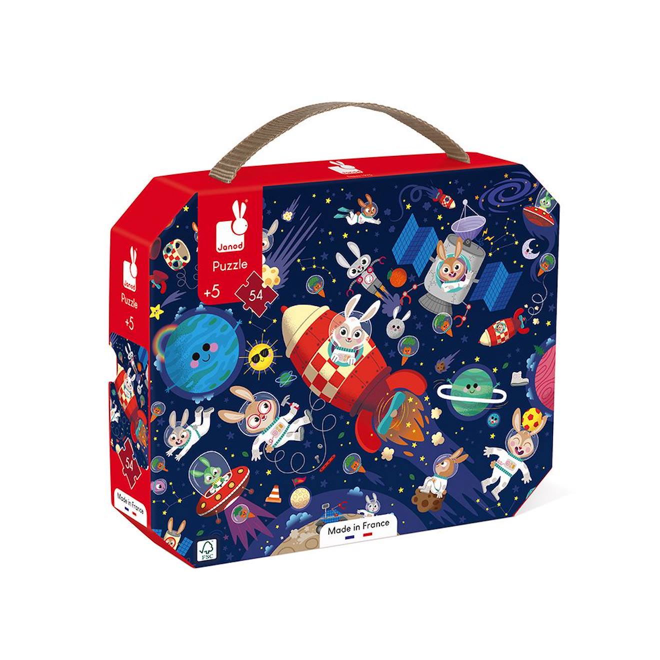 Puzzle Fusée 54 Pcs Rouge