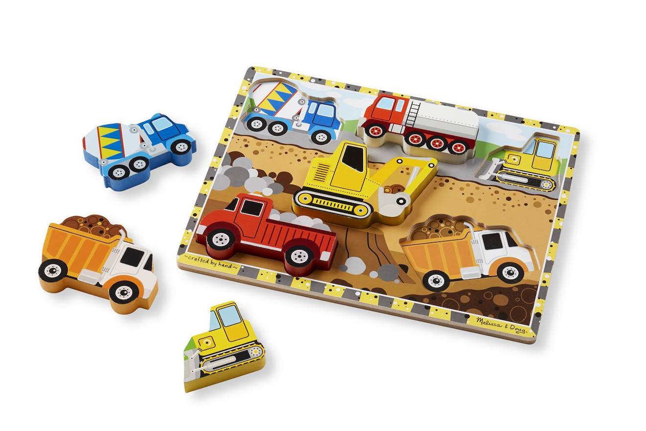Puzzle Engins De Construction Marron