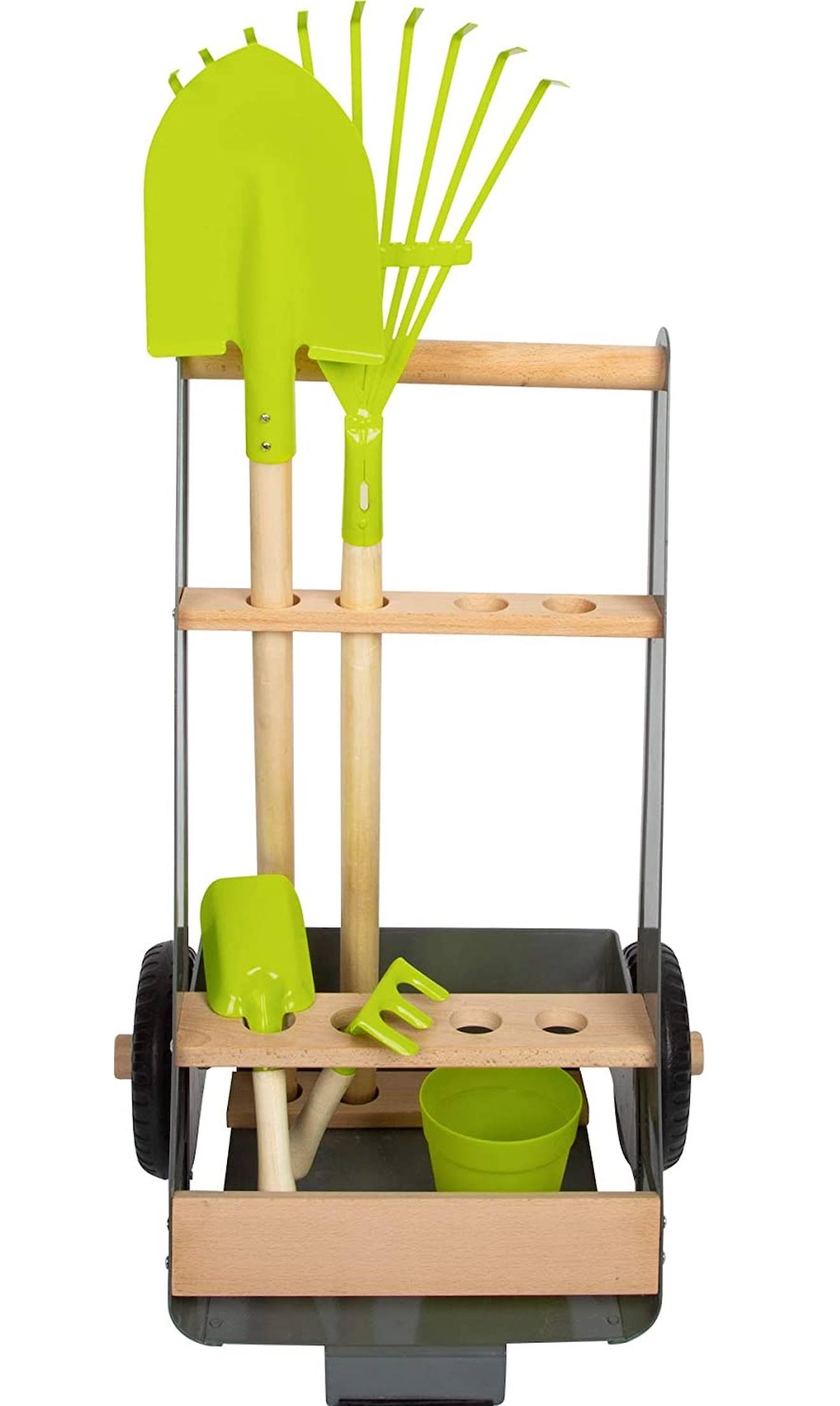 Chariot Avec Outils De Jardin Gris (Small Foot) - Image 1