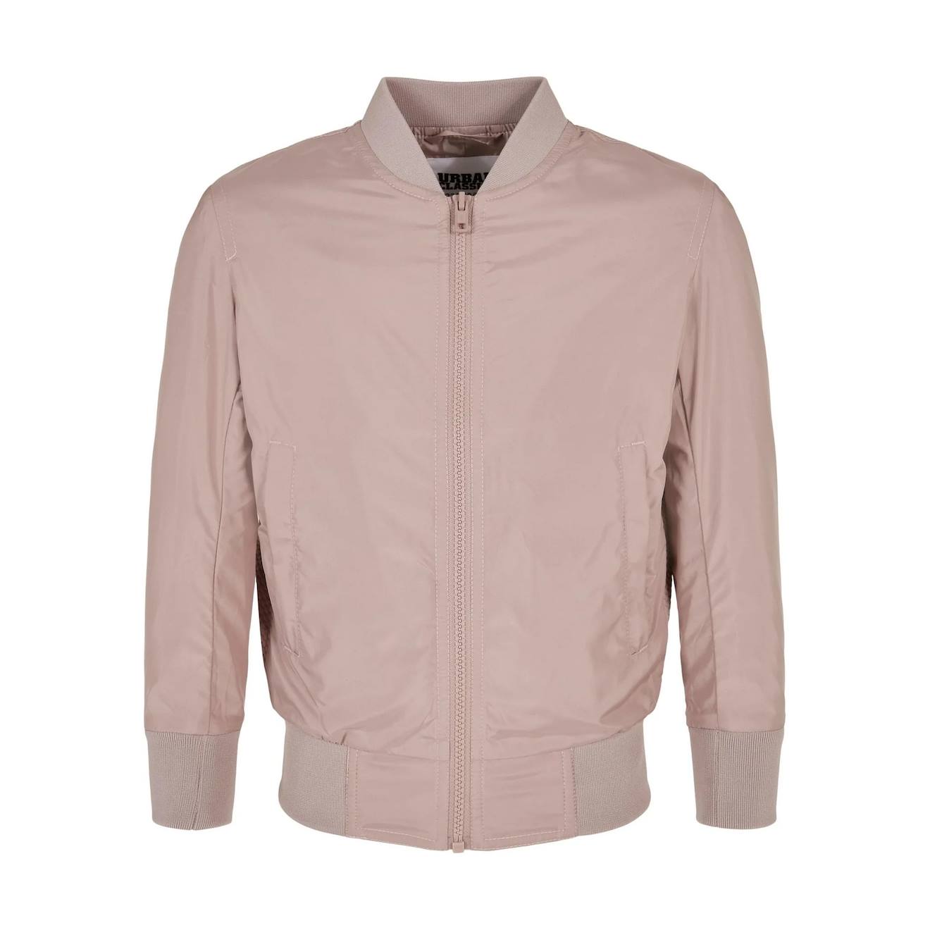 Blouson D'aviateur Polyester Rose Pâle