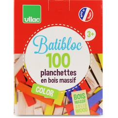 Jouet-Jeux d'imagination-Jeux de construction-Batibloc couleur 100 planchettes