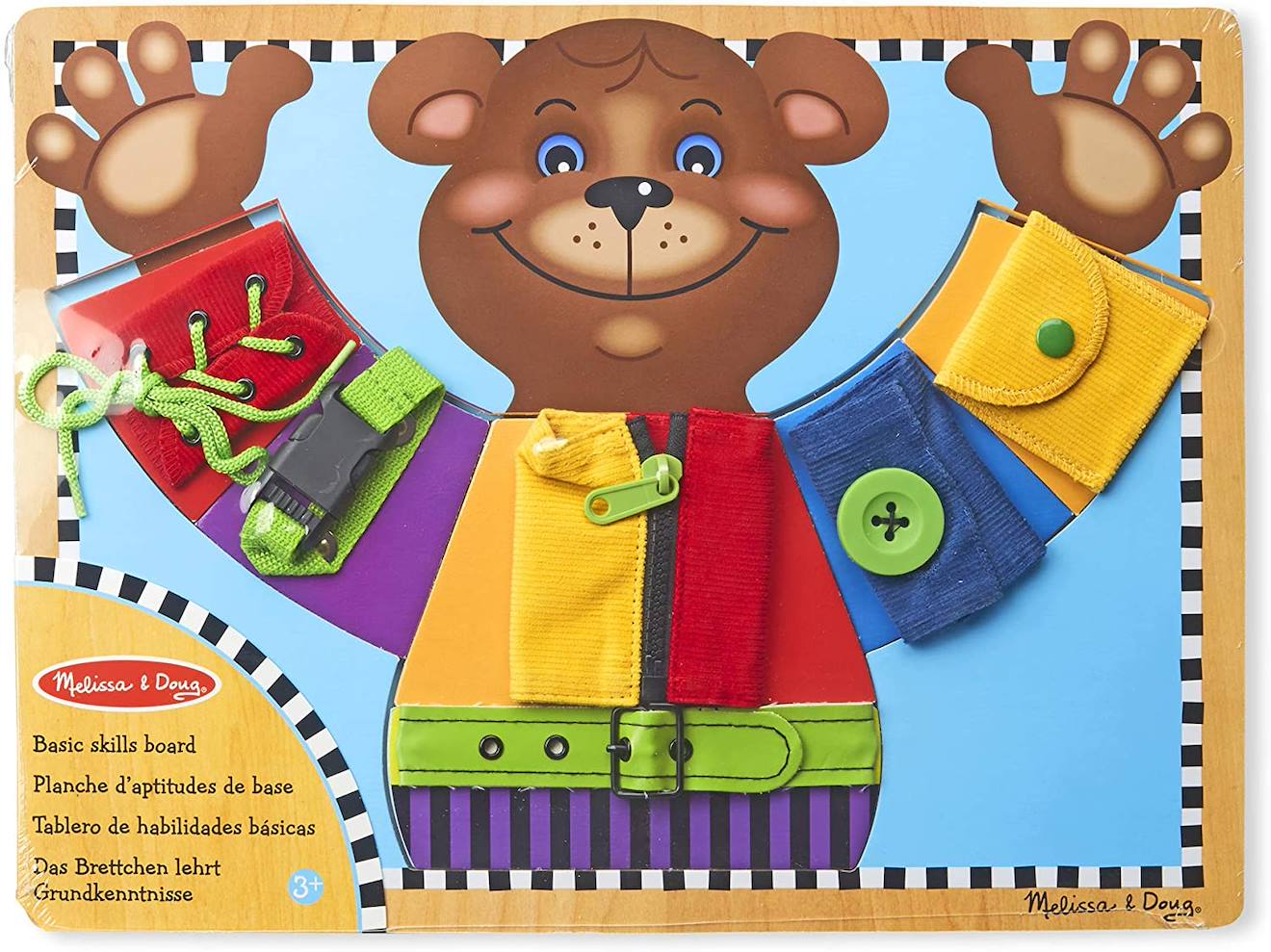 Melissa & Doug - Apprendre, Boutonner, Lacer, Fermer Bleu