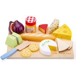 Jouet-Jeux d'imitation-Plateau de fromages en bois