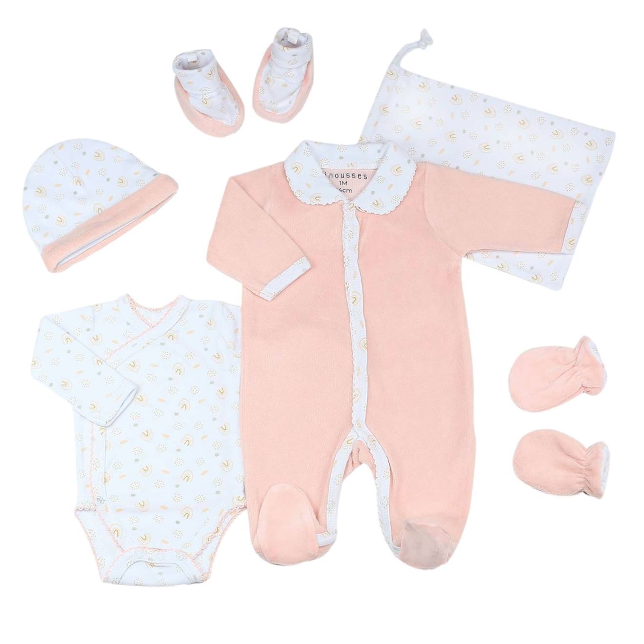Trousseau Naissance Fille Oeko-tex® Standard 100 Rose