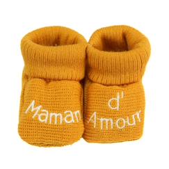 Chaussures-Chaussures bébé 17-26-Chaussons naissance - message maman d'amour