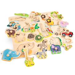 Jouet-Premier âge-Premières manipulations-Grand puzzle safari 16 pcs