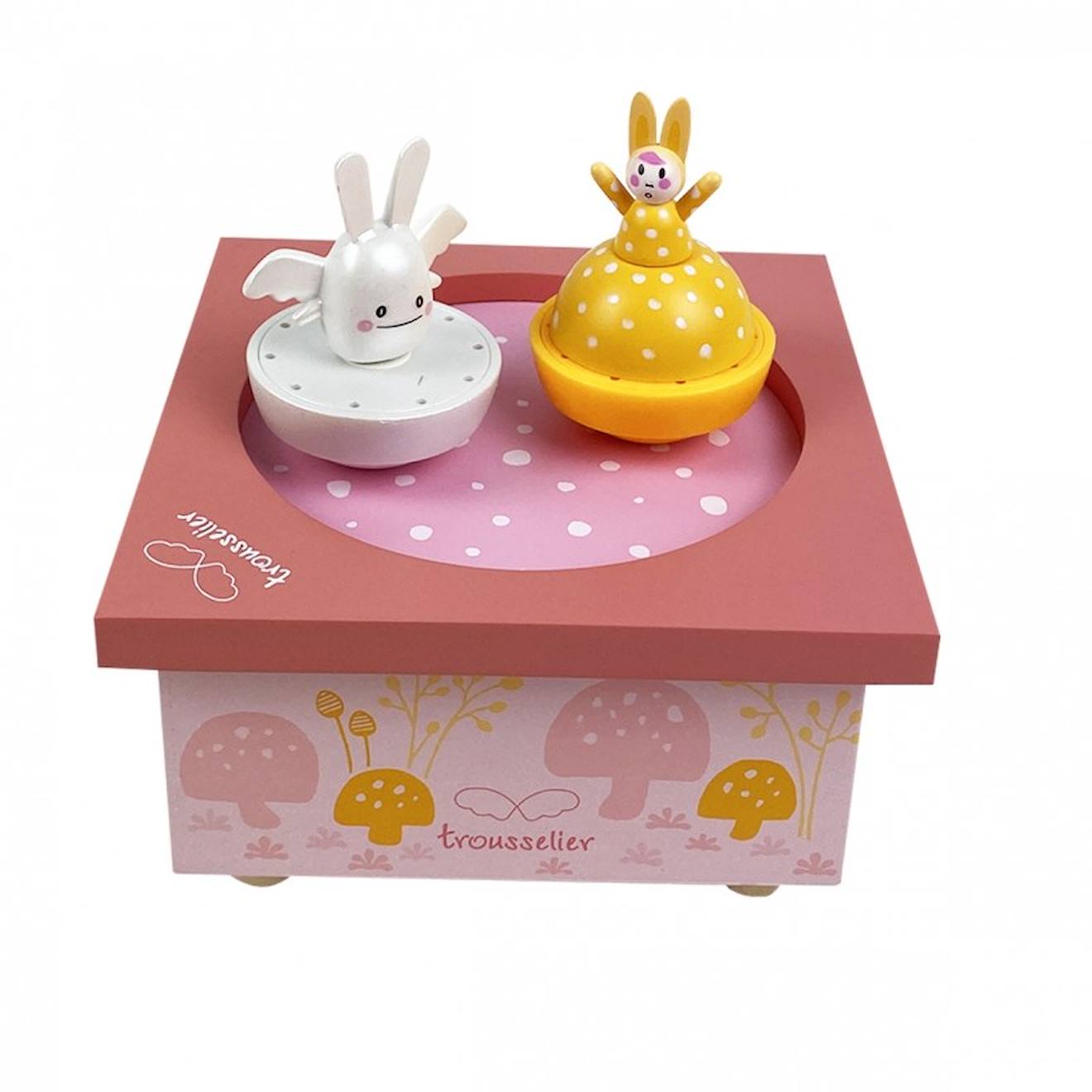 Trousselier - Boite À Musique Ange Lapin, Printemps Rose