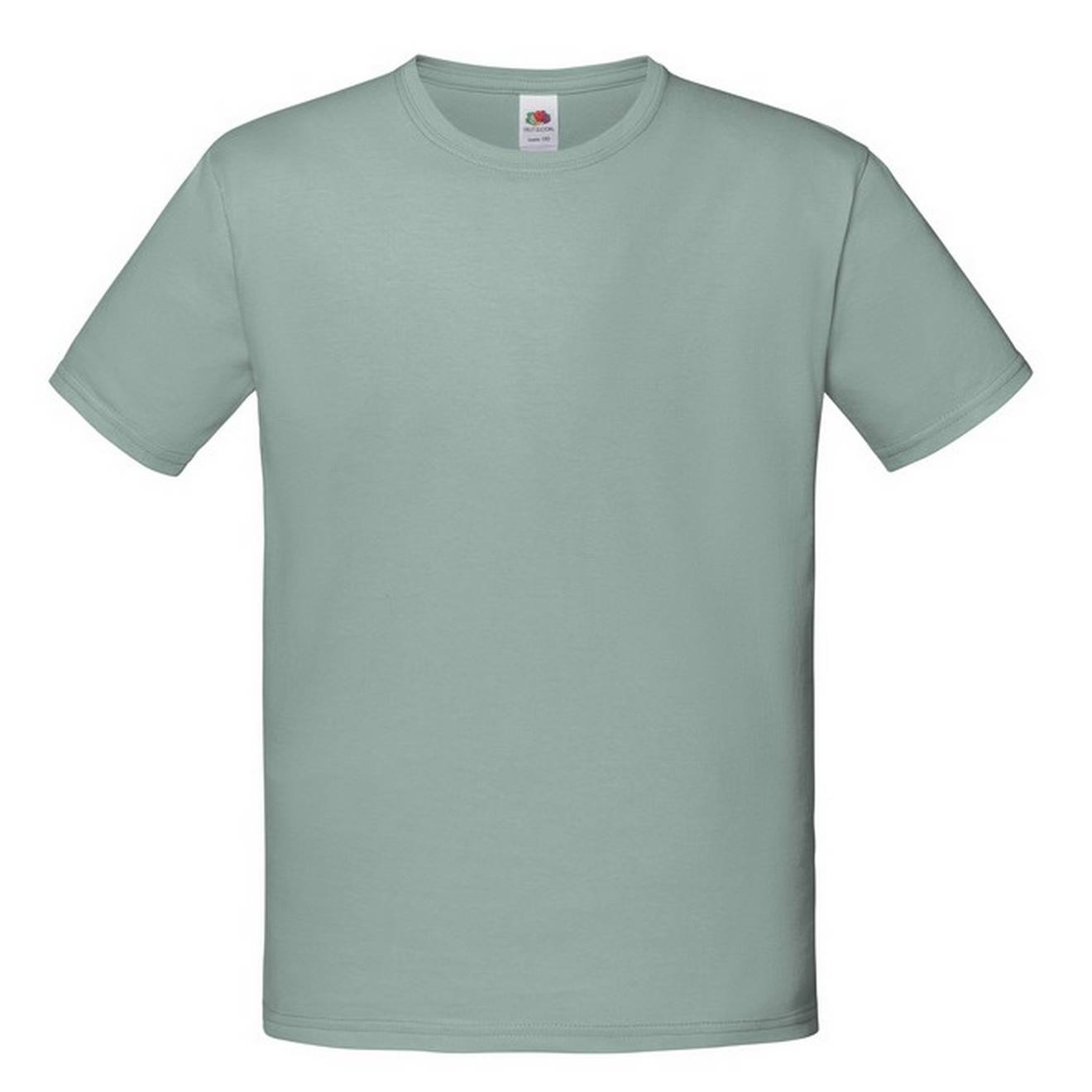 T-shirt Iconic Coton Peigné Et Filé À L'anneau Iconic 150 Vert De Gris