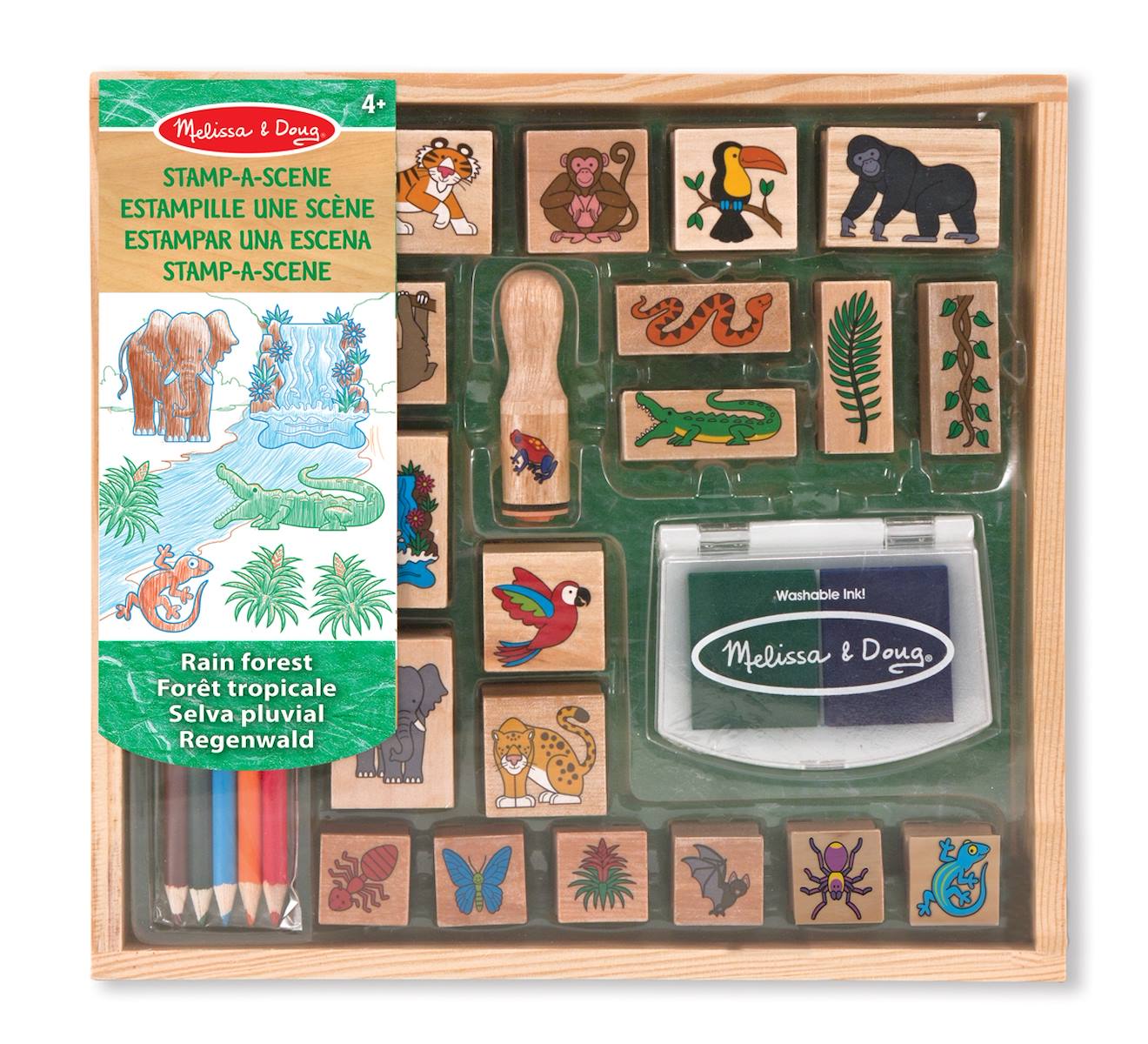 Melissa & Doug - Tampons Encreurs Forêt Tropicale Vert