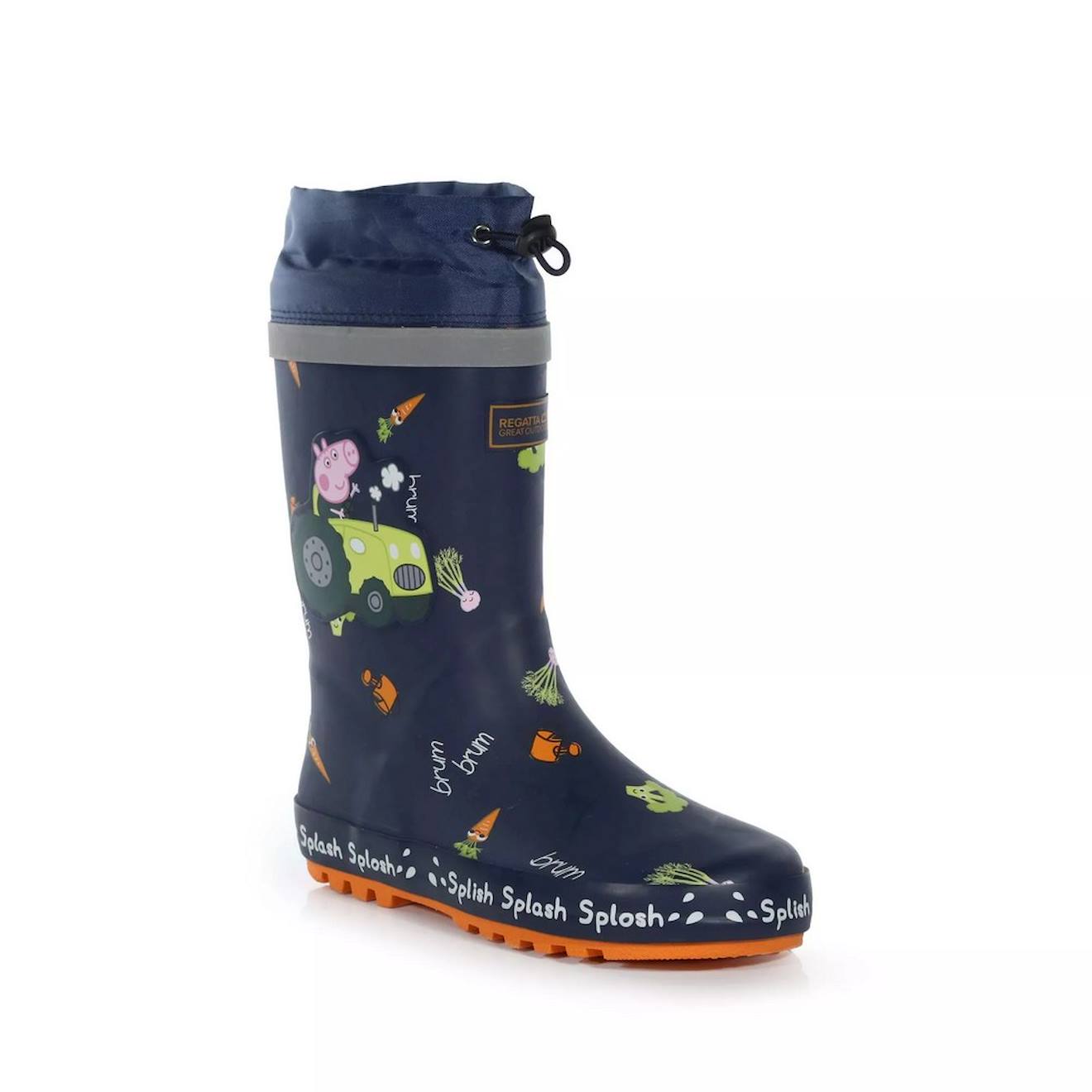 Bottes De Pluie Caoutchouc Peppa Pig Splash Bleu Marine / Orange / Vert