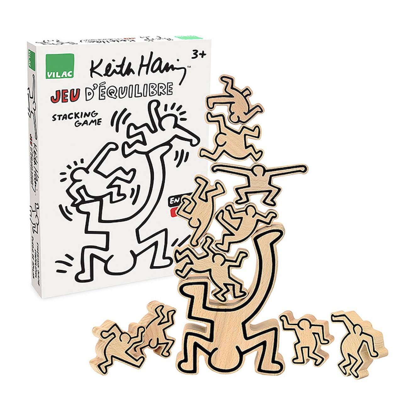 Vilac - Jeu D'équilibre Keith Haring Beige