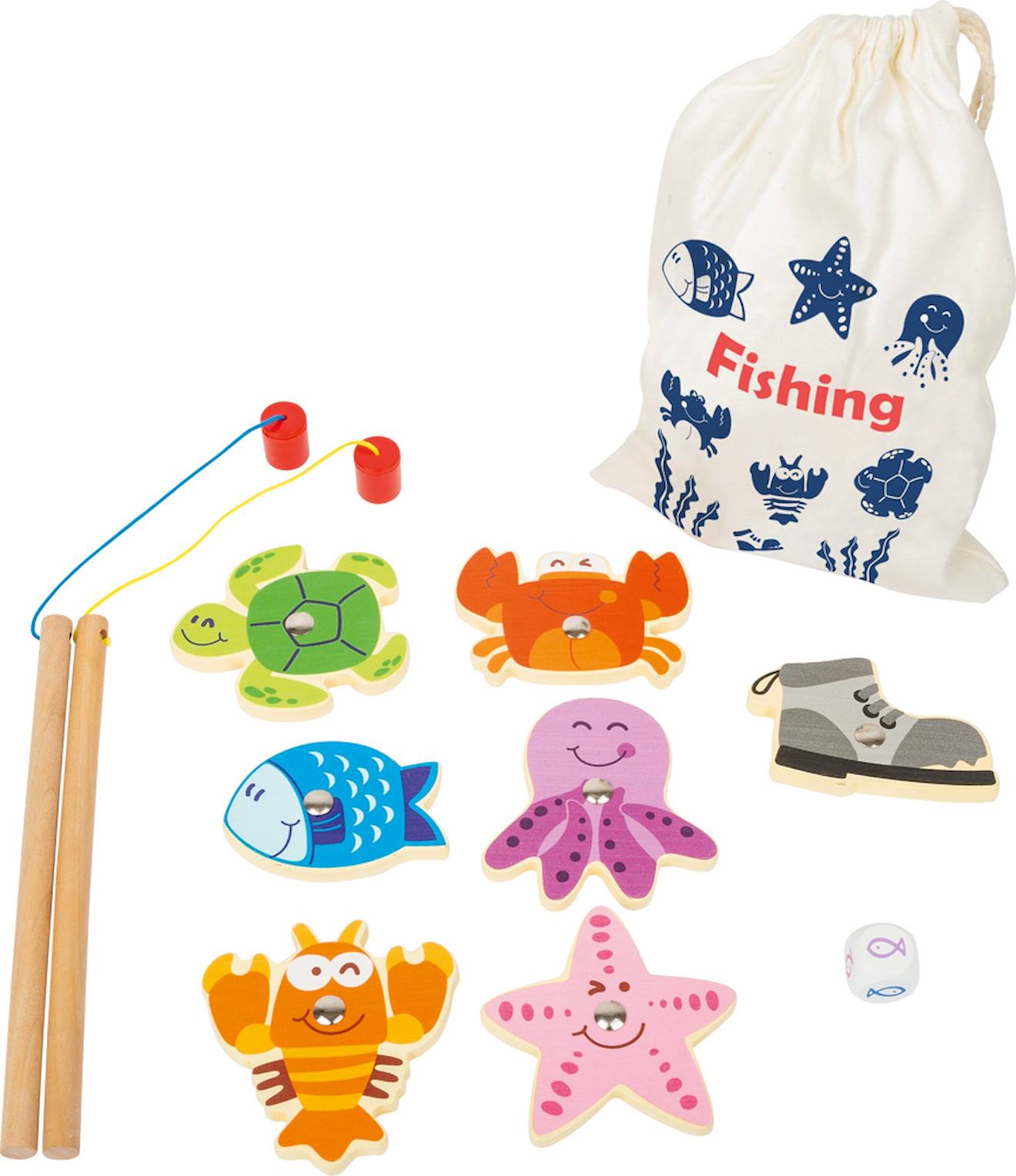 Jeu De Voyage Pêche Au Poisson Beige (Small Foot) - Image 2