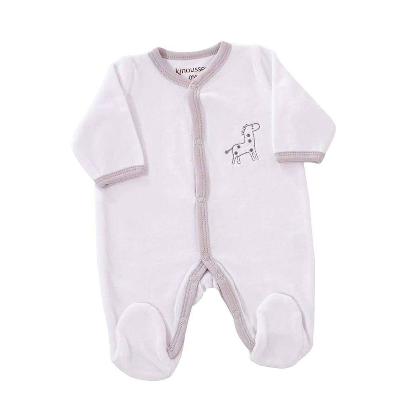 Poncho De Bain Bébé - PLAYSHOES - Éléphant Blanc - 100% Coton