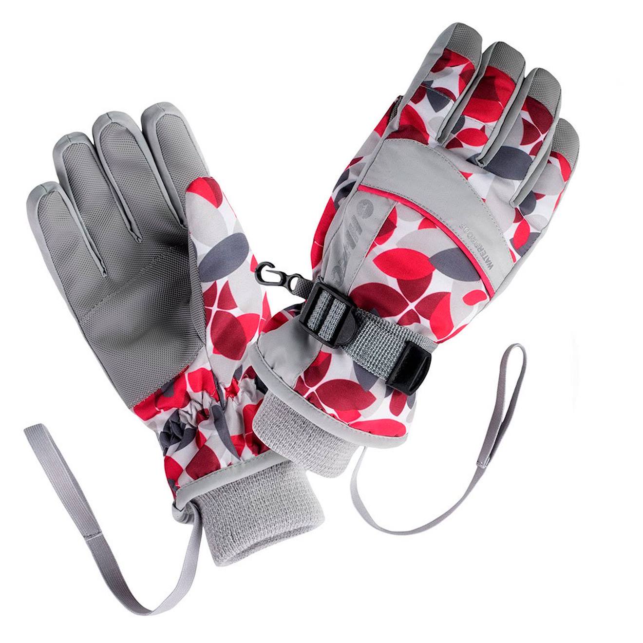 Gants De Ski Synthétique Kelly Gris / Rose Rouge / Rouge Bett