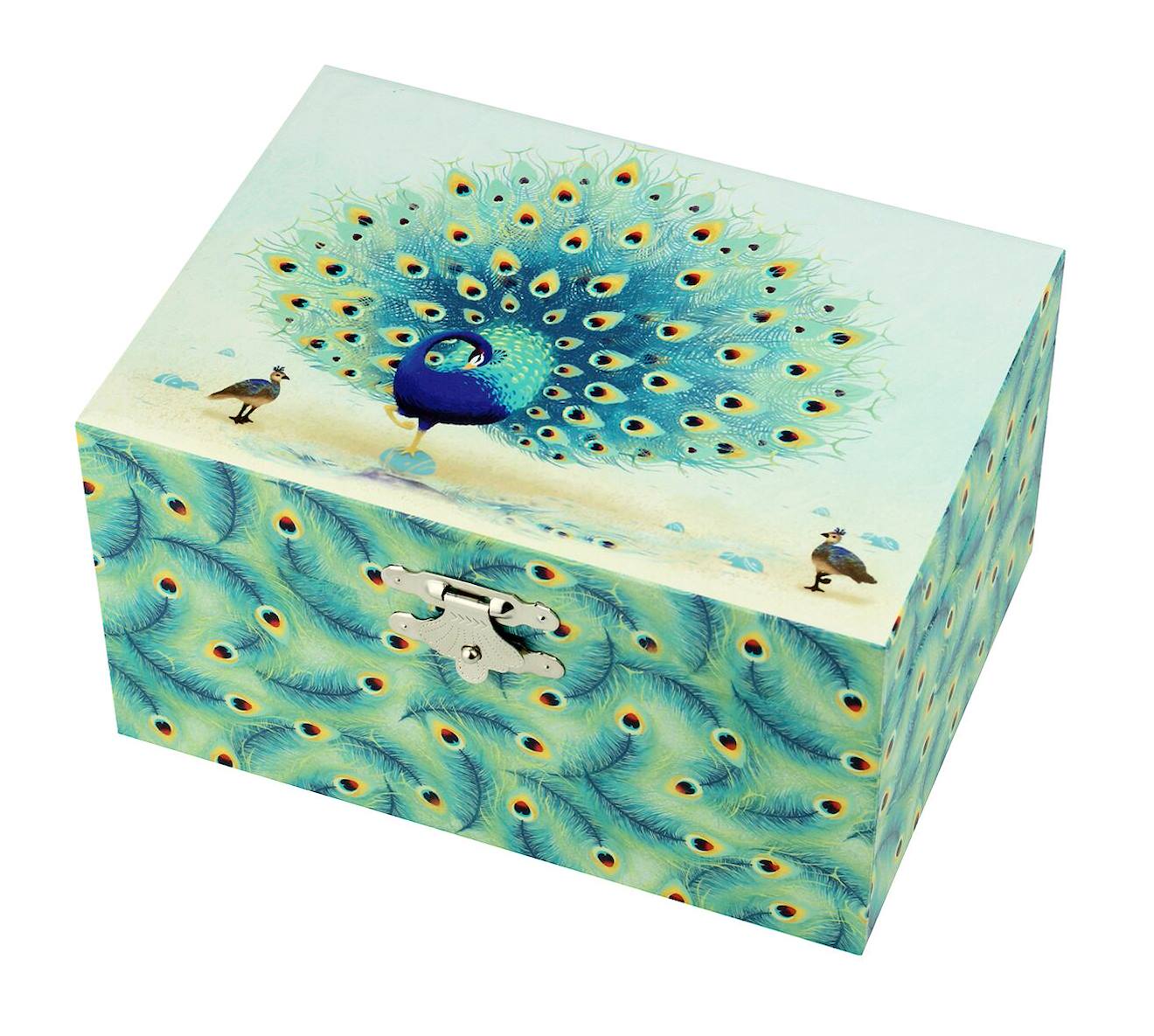Coffret Musical Paon Vert