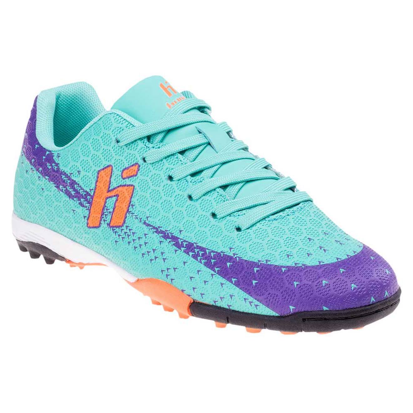 Chaussures De Foot Synthétique Recoleti Turquoise / Tigre Orange