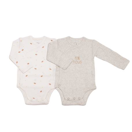 Bébé-Lot de 2 bodies bébé manches longues - mini nous