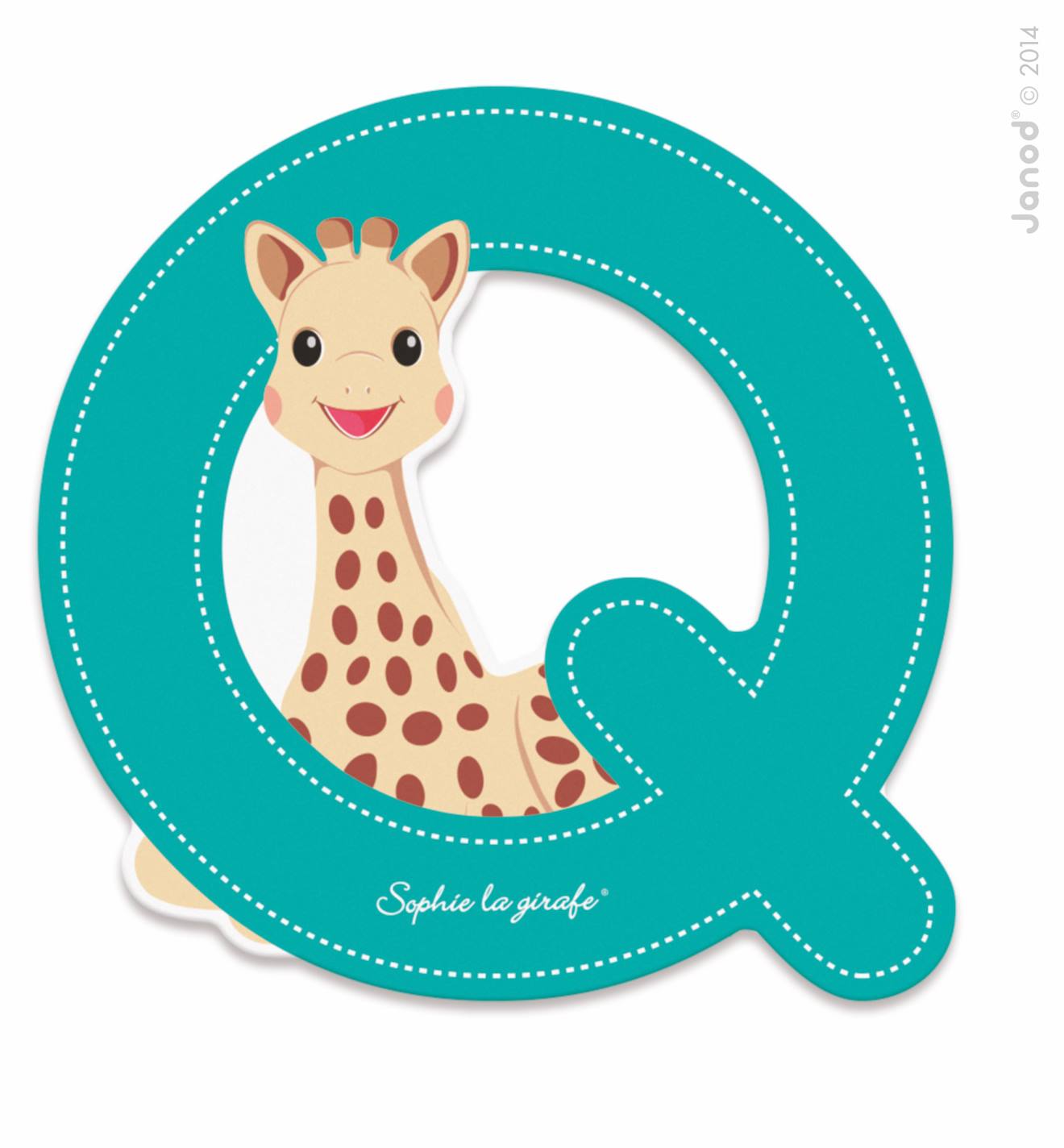 Lettre Q Sophie La Girafe Vert