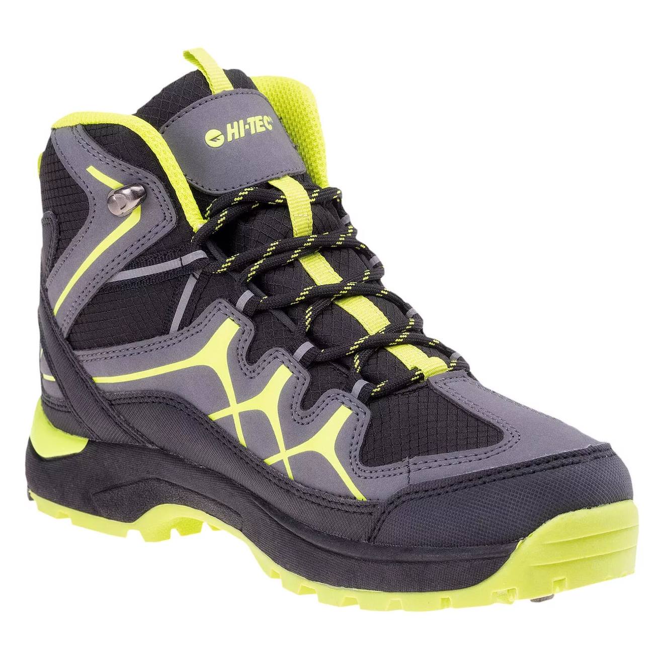 Chaussures De Marche Synthétique Miko Noir / Gris Foncé / Vert Clair