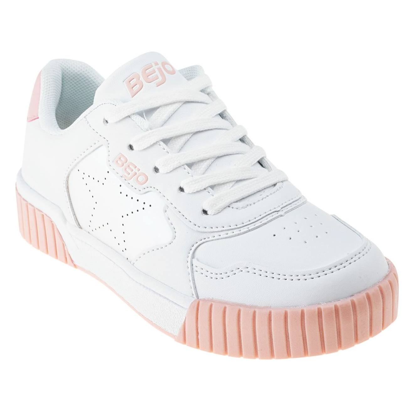 Baskets Synthétique Bates Blanc / Rose / Jaune
