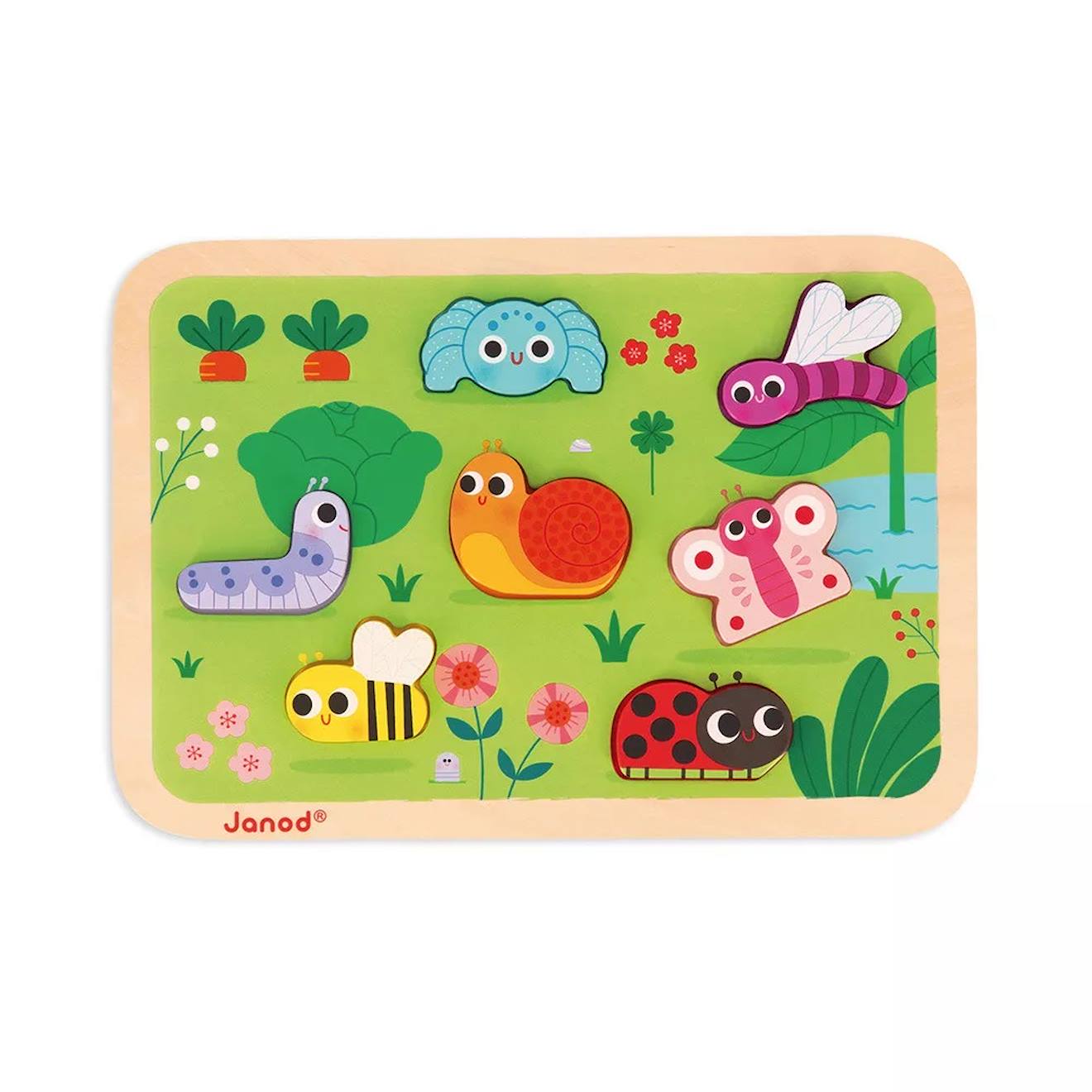 Chunky Puzzle En Bois Jardin Vert