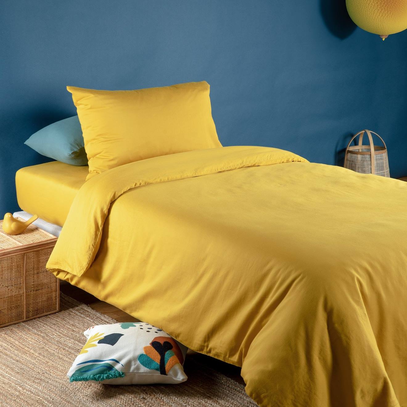 Kadolis - Housse De Couette Pur Coton Bio Pour Lit 1 Personne Miel