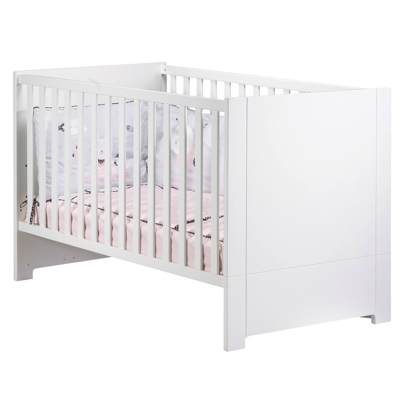 Lit Bébé Évolutif À Barreaux - Loft Blanc
