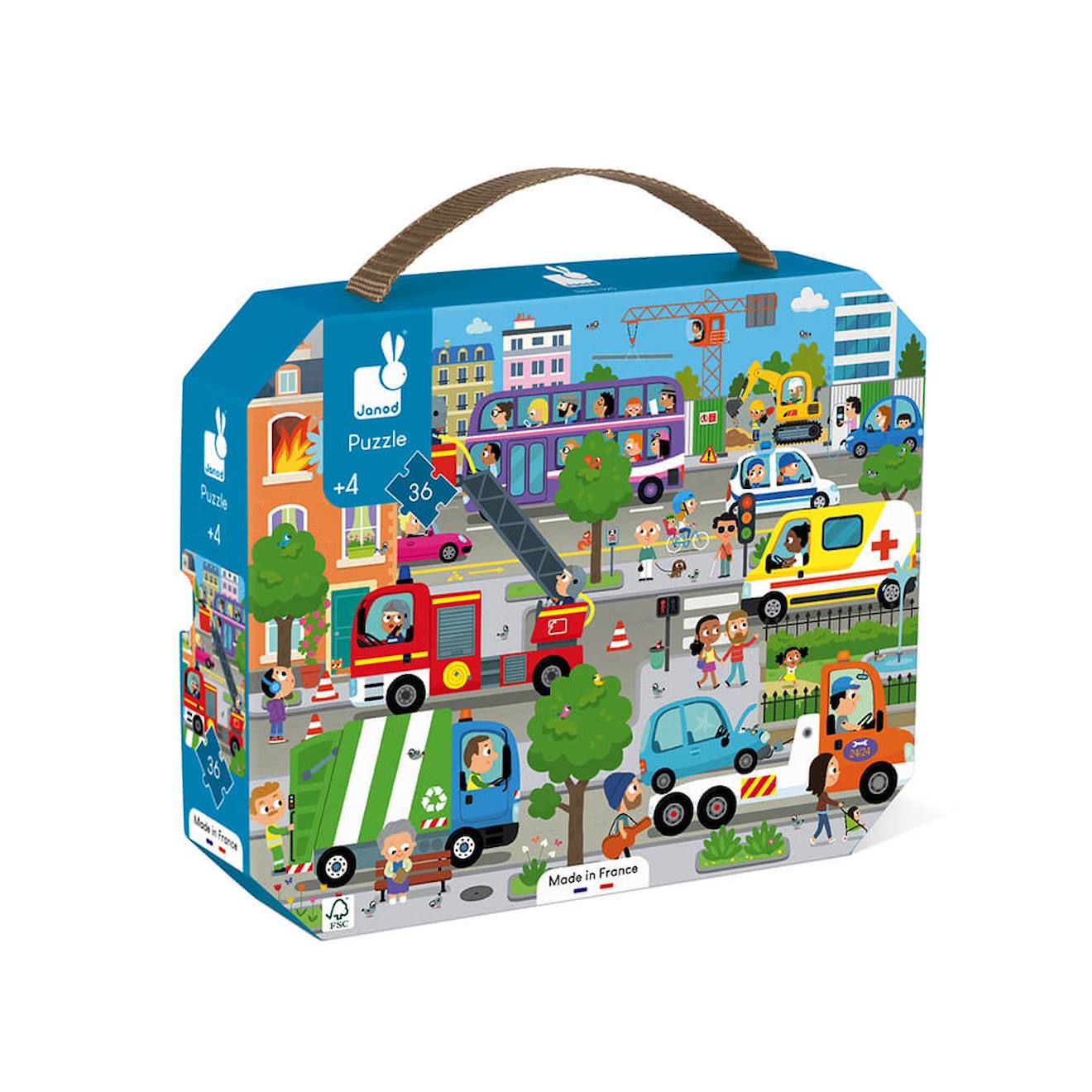 Puzzle City 36 Pcs Bleu