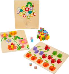 Jouet-Jeux éducatifs-Formes, couleurs et association-Jeu de couleurs la chenille qui fait des trous