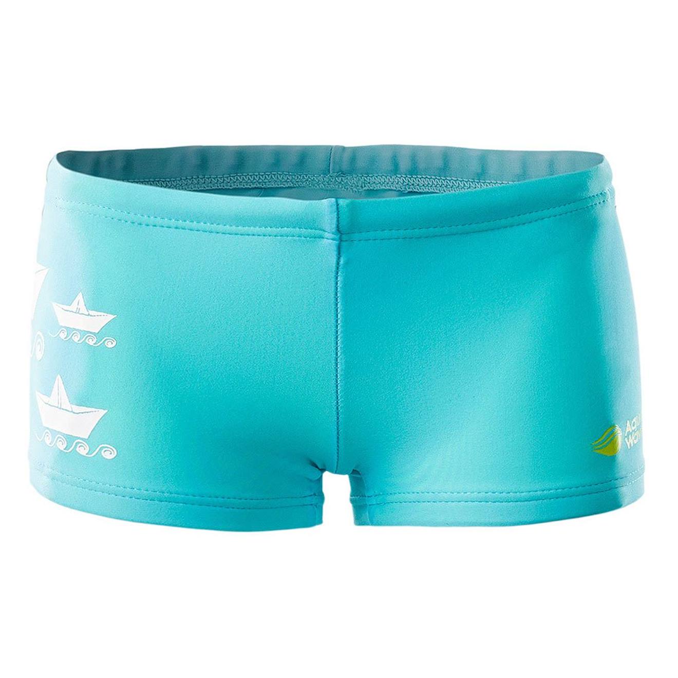 Short De Bain Synthétique Sailor Bleu Clair Vif / Jaune