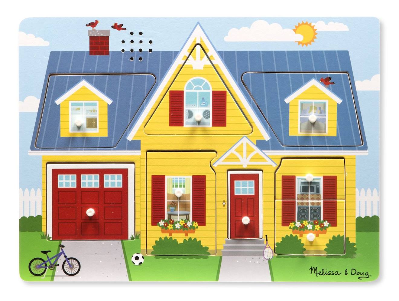 Melissa & Doug - Puzzle Sonore Autour De La Maison Jaune