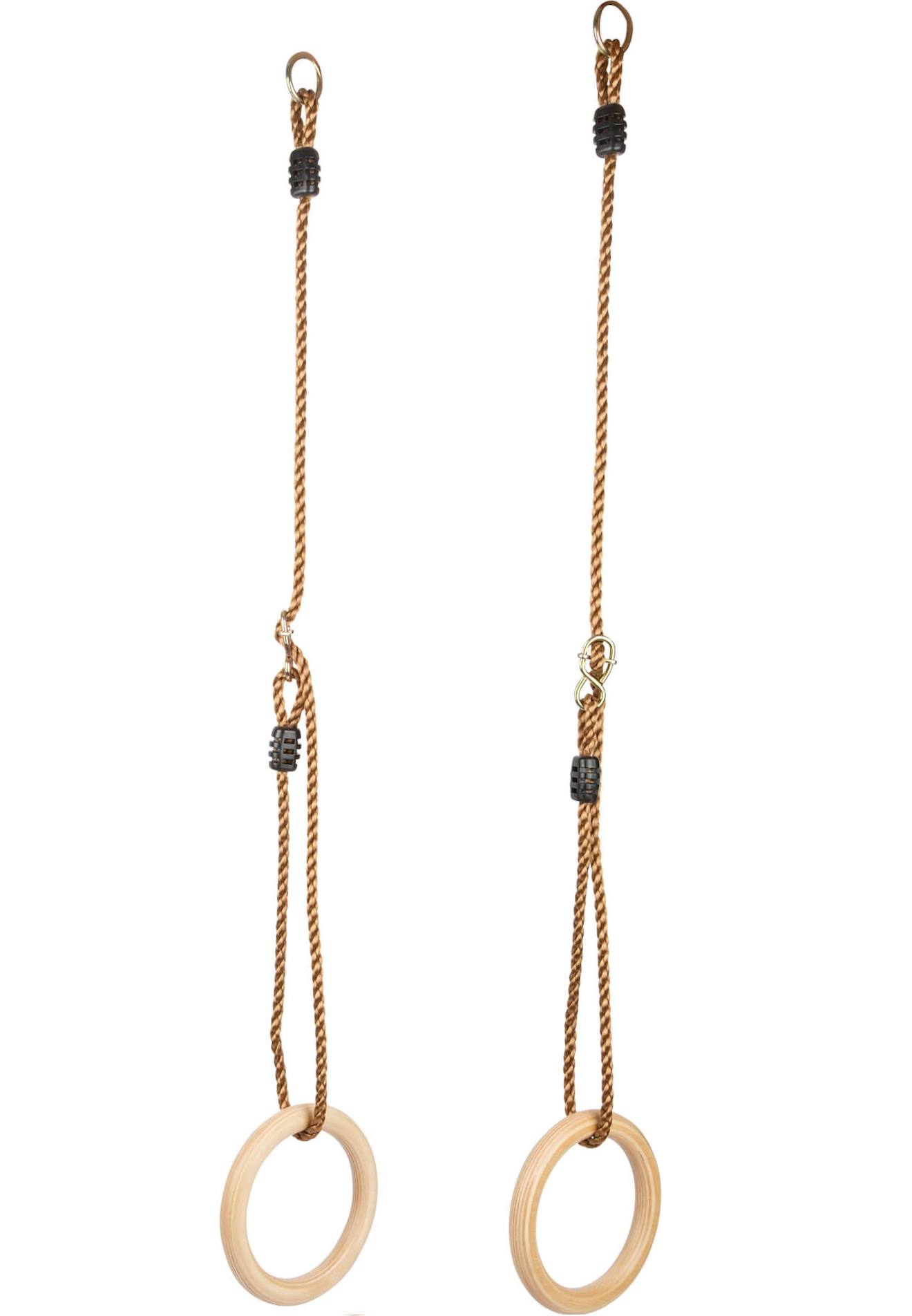 Anneaux De Gymnastique En Bois Beige