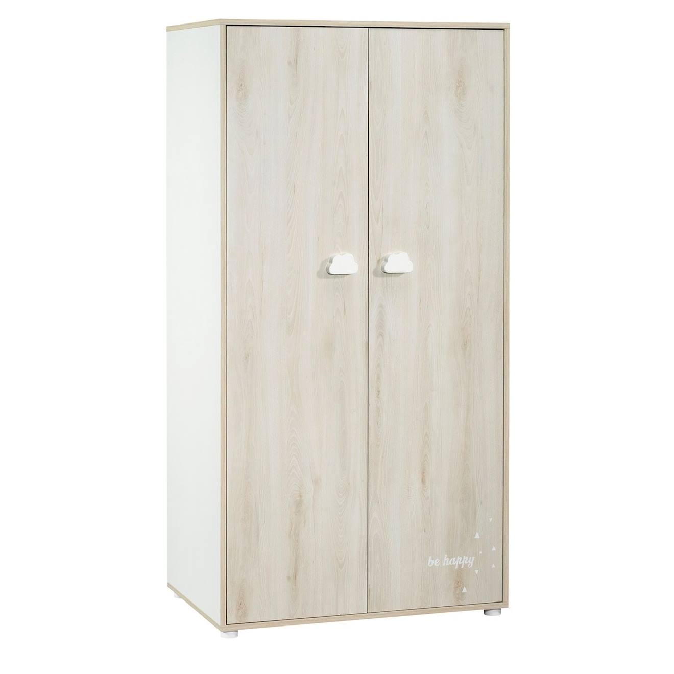 Baby Price - Armoire 2 Portes En Bois Beige